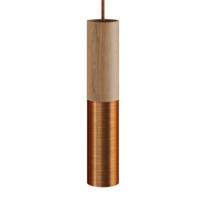 Hanglamp minimalistisch spot design E14 hout 30 cm - FOIR