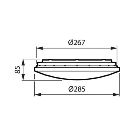 Grote plafondlamp led rond wit