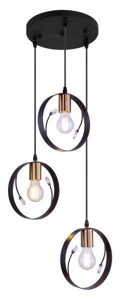 Koperen hanglamp metaal rond E27 fitting 