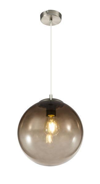 Hanglamp smoke glas industrieel e27 fitting rond 300mm 