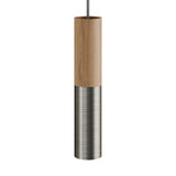 Hanglamp minimalistisch spot design E14 hout 30 cm