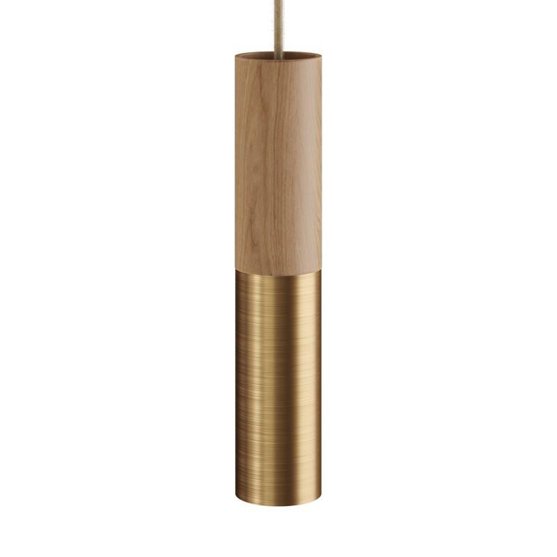 Hanglamp minimalistisch spot design E14 hout 30 cm - FOIR