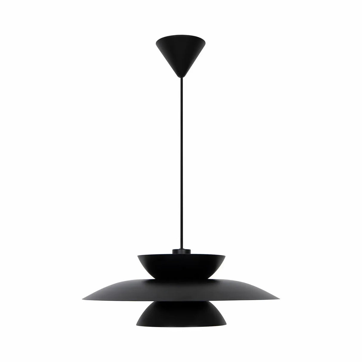 Hanglamp zwart retro modern metaal 45 cm Carmen - FOIR