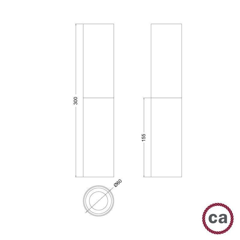 Hanglamp spot E14 fitting losse kap hout titanium-Geborsteld messing