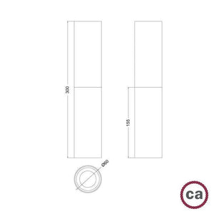 Hanglamp spot E14 fitting losse kap hout titanium-Geborsteld messing - FOIR