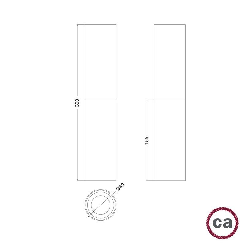 Hanglamp spot E14 fitting losse kap hout titanium-Koper - FOIR