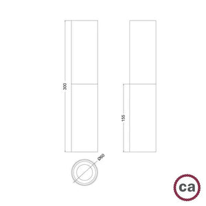 Hanglamp spot E14 fitting losse kap hout titanium-Koper - FOIR