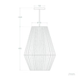 Hanglamp gevlochten papier E27 fitting 'George' 30 cm