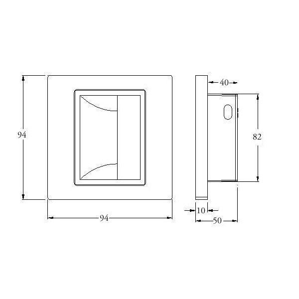 Wit trapverlichting met sensor voor binnen led lamp vierkant