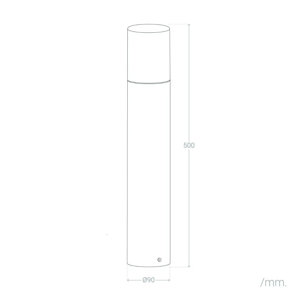 Staande tuinlamp zwart & smoke met E27 fitting aluminium 'Trentino'