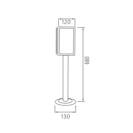 Buitenlamp staand zwart frame industrieel