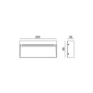 Buitenverlichting wandlamp zwart