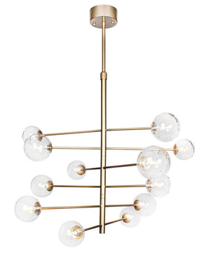 Avenue hanglamp goud met glazen bollen g9 fittingen by rydens 