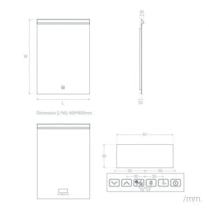 Badkamerspiegel led 'Michelle' modern led verwarmd 850mm x 600mm - FOIR