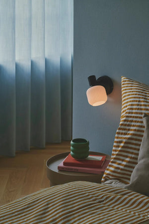 Bedlampje metaal opaal glas 'Milford' e14 fitting - FOIR