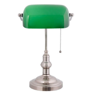 Bureaulamp bankierslamp 'Banker' trekschakelaar e27 fitting 410mm