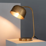 Tafellamp goud verstelbaar modern led lamp met stekker en schakelaar