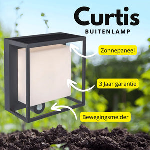 Buitenlamp zwart curtis solar