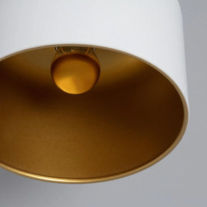 Plafondlamp zwart of wit & goud rond 'Koloman' E27 fitting design lamp 200mm