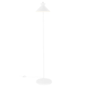 Grote witte vloerlamp met vloerschakelaar en E27 fitting Nordlux Dial