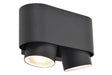 verstelbare wandlamp aluminium met 2 gu10 fittingen