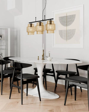 By Rydens hanglamp ebbot met glazen kappen design 