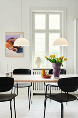 Hanglamp eettafel wit met opaalglazen kap E27 fitting Ellen 30 cm