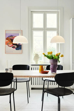 Hanglamp eettafel wit met opaalglazen kap E27 fitting Ellen 30 cm - FOIR