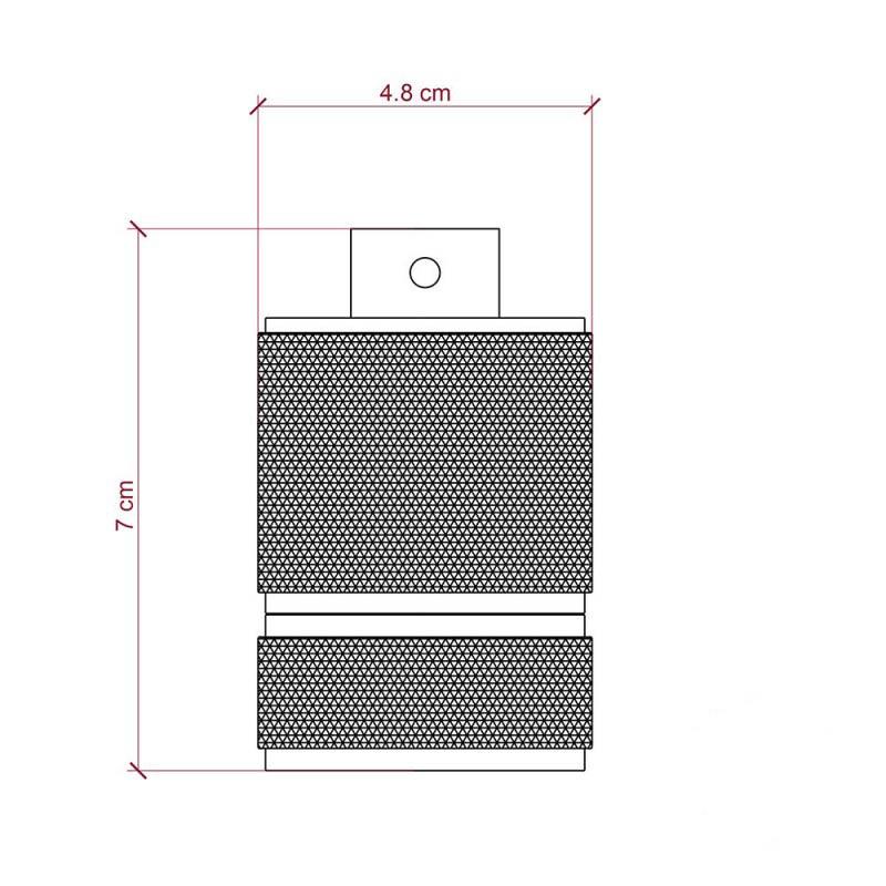 Fitting lamp design E27 koper gefreesd design