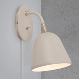 Wandlamp beige en messing met schakelaar & E14 fitting Nordlux Fleur