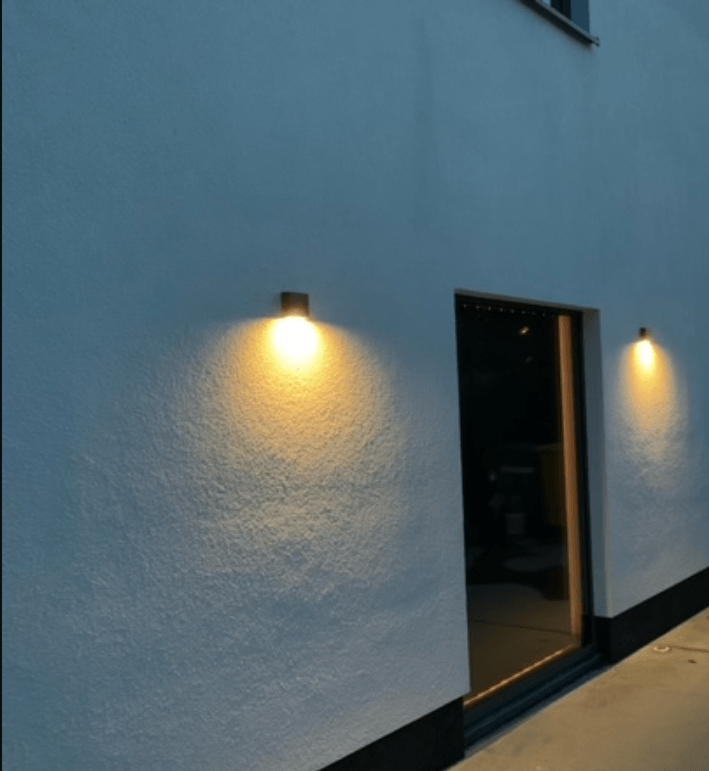 Kleine gevelverlichting antraciet downlighter voor buiten led lamp