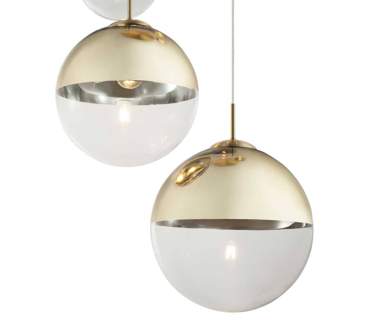 Hanglamp glazen bollen modern E27 fitting