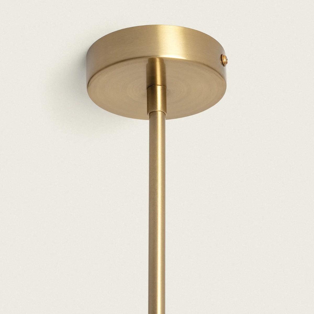 Hanglamp modern goud met opaalglas E27 fitting 'Kenji' - FOIR