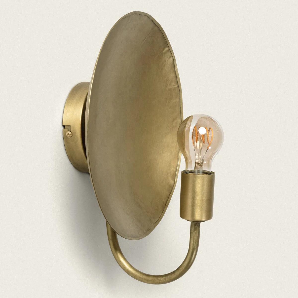 Wandlamp goud met E27 fitting 'Raina'