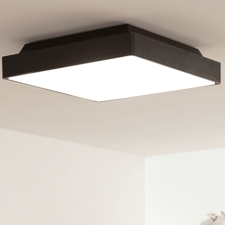 Grote plafondlamp vierkant e27 zwart wit modern