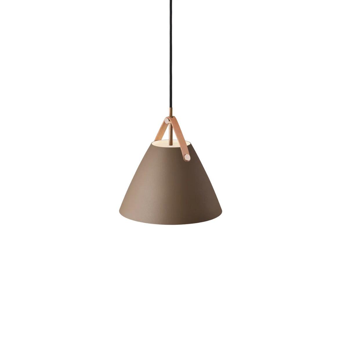 Grote hanglamp met leren strap e27 fitting