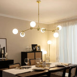 Hanglamp verstelbaar goud & opaalglas G9 fitting 'Fonti'