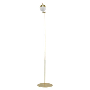 Grote verstelbare vloerlamp messing met G9 fitting en schakelaar Nordlux Contina 140 cm