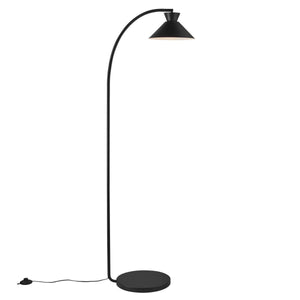 Grote zwarte vloerlamp met vloerschakelaar en E27 fitting Nordlux Dial