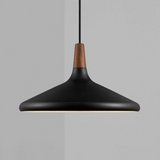 Hanglamp zwart hout 'Nori 39' E27 fitting 390mm DFTP