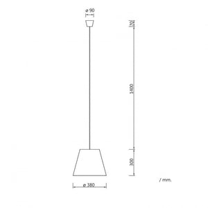 Hanglamp 'Bonny' gevlochten rotan E27 fitting modern 420mm