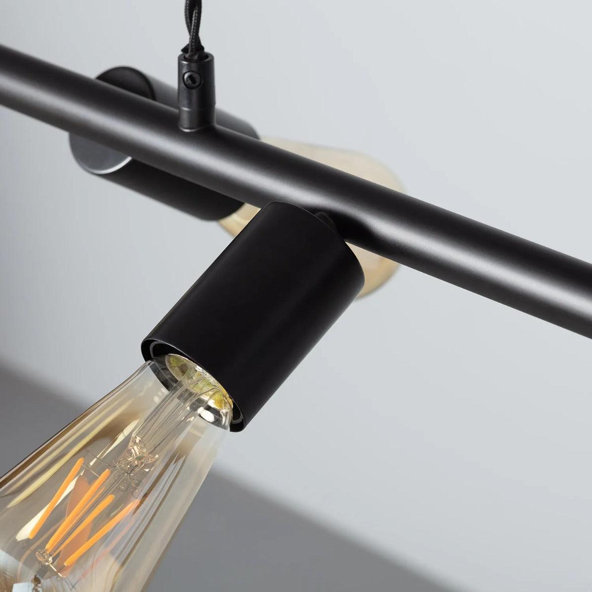 Minialistische hanglamp zwart 8x E27 fitting 'Yonna' - FOIR