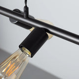 Minialistische hanglamp zwart 8x E27 fitting 'Yonna'