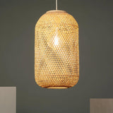 Rotan hanglamp gevlochten bamboe E27 fitting 'Christian'