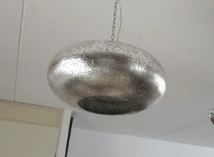 Hanglamp filigrain zilver modern oosterse hanglamp zilver