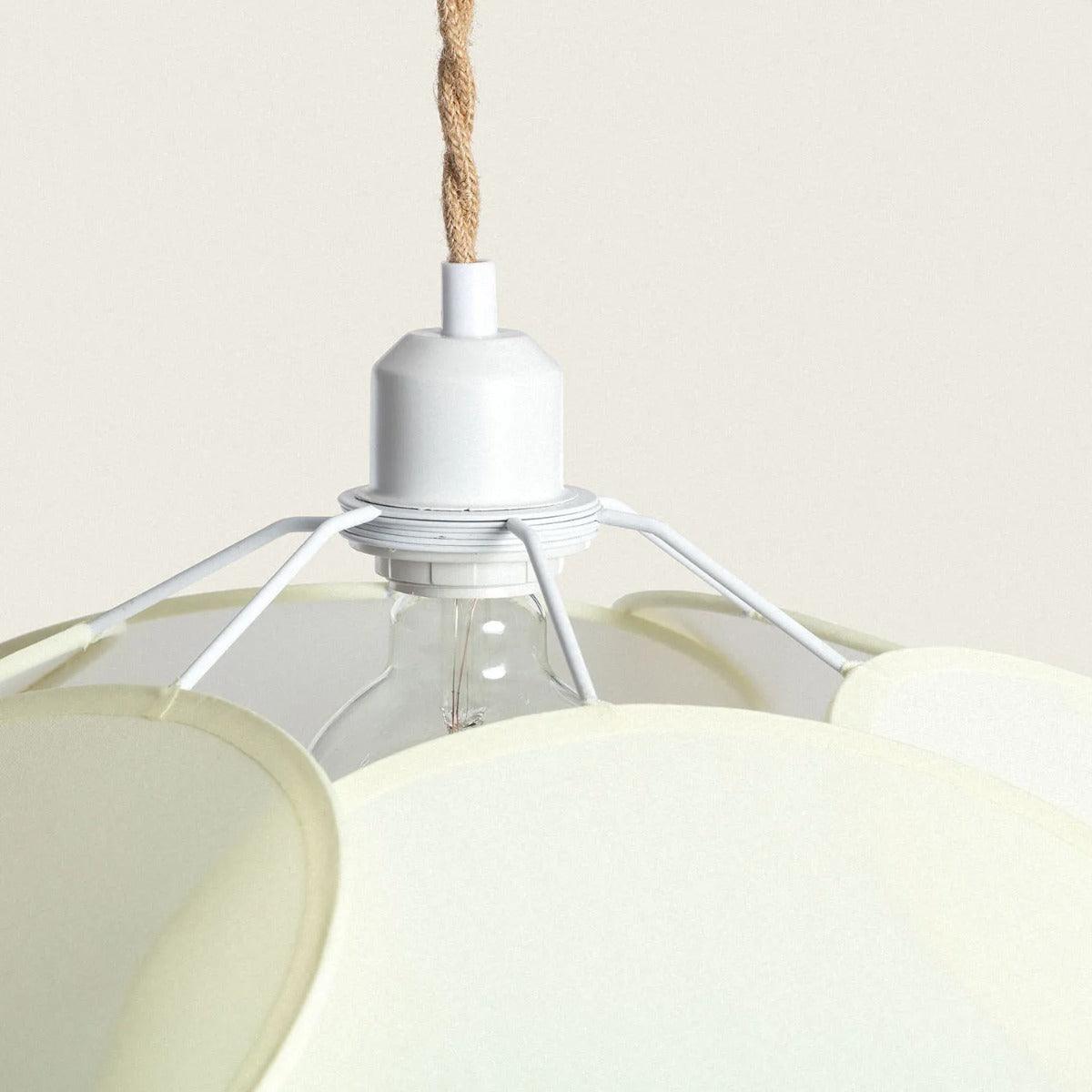 Grote hanglamp stoffen kap & E27 fitting 'Matthieu' 60 cm