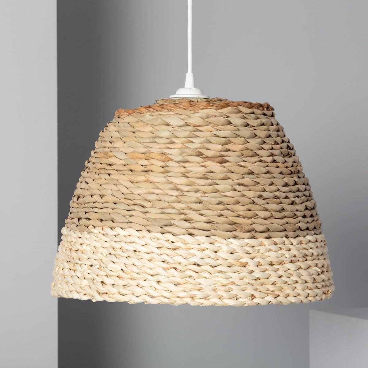 Hanglamp modern 'Kapu' modern e27 fitting gevlochten groot 400mm - FOIR