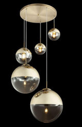 Glazen bollen modern glas goud 5 bollen varus