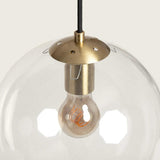 Hanglamp goud met glazen kap E27 fitting 'Mino' 25 cm