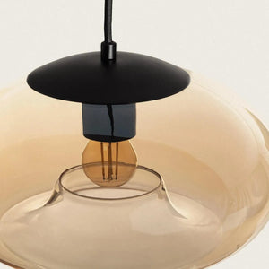 Hanglamp amberglas & E27 fitting 'Greco' - FOIR